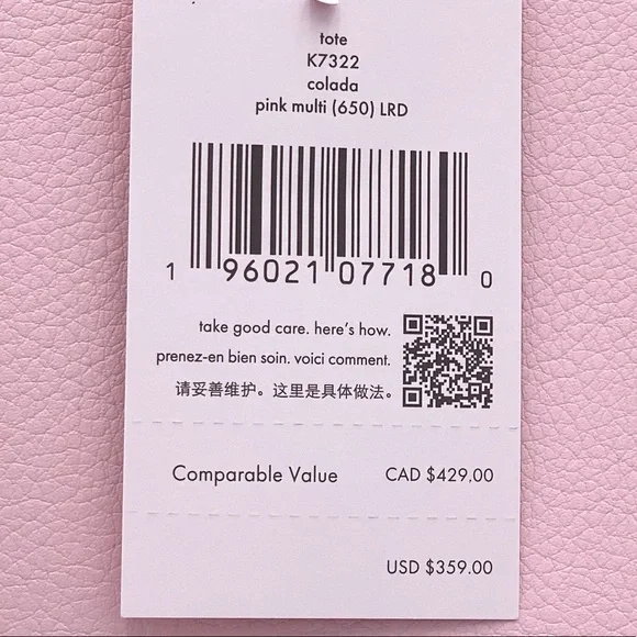 Kate Spade Colada Pineapple Graphic Large Tote Bag Pink Multi NWT - Picture 11 of 13